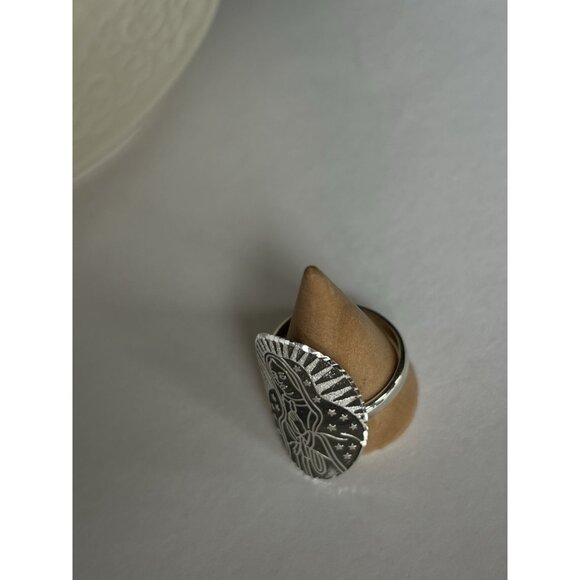 Virgin of Guadalupe Ring 925 Sterling Silver Size 10 Mexican Devotional Jewelry - Picture 6 of 16